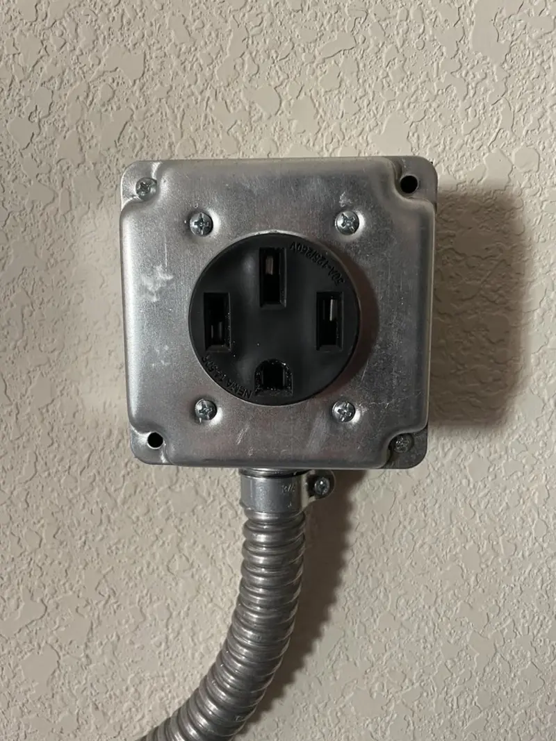 NEMA 14-50 outlet installed for Smart Home Electrical in Vermilion